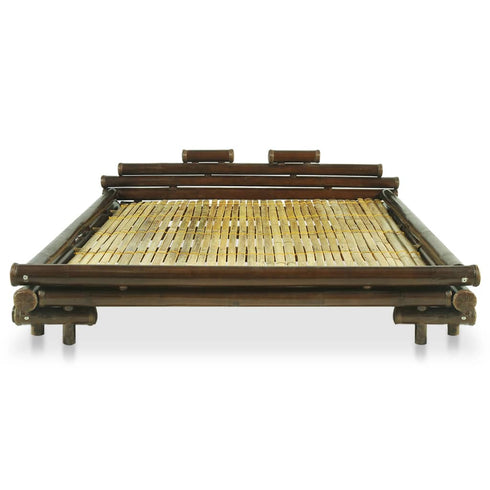 Aki Kagu -  Bed Frame Dark Brown Bamboo 180x200 cm 6FT Super King